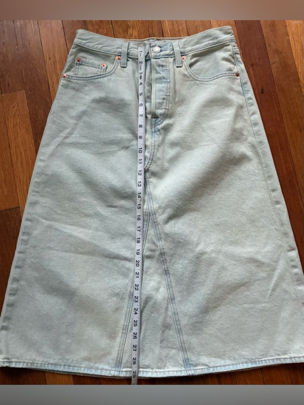 Levi's High-rise A-line Decon Denim Skirt size 27